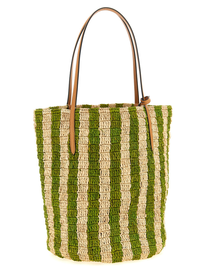 Valentino Garavani Shopping Valentino Garavani Raffia Tote Bag - Green | 903625e89bcffeebffe5da3fb9726bd46a5adc16