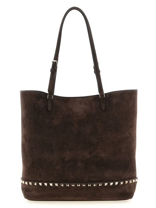 Rockstud Medium Shoulder Bags Brown