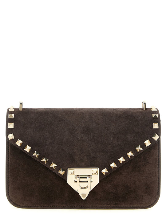 Rockstud Crossbody Bags Brown