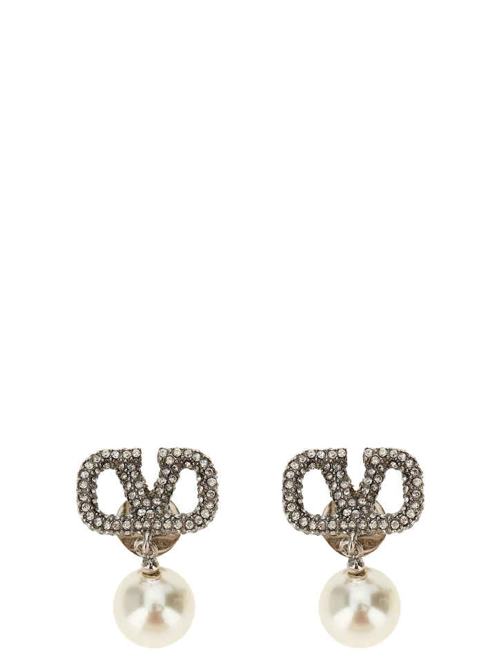 Valentino Garavani Valentino Garavani Vlogo Signature Earrings Jewelry - Silver | a0243f5c2d65137b1e9cebd19c2e952dfea8aabf