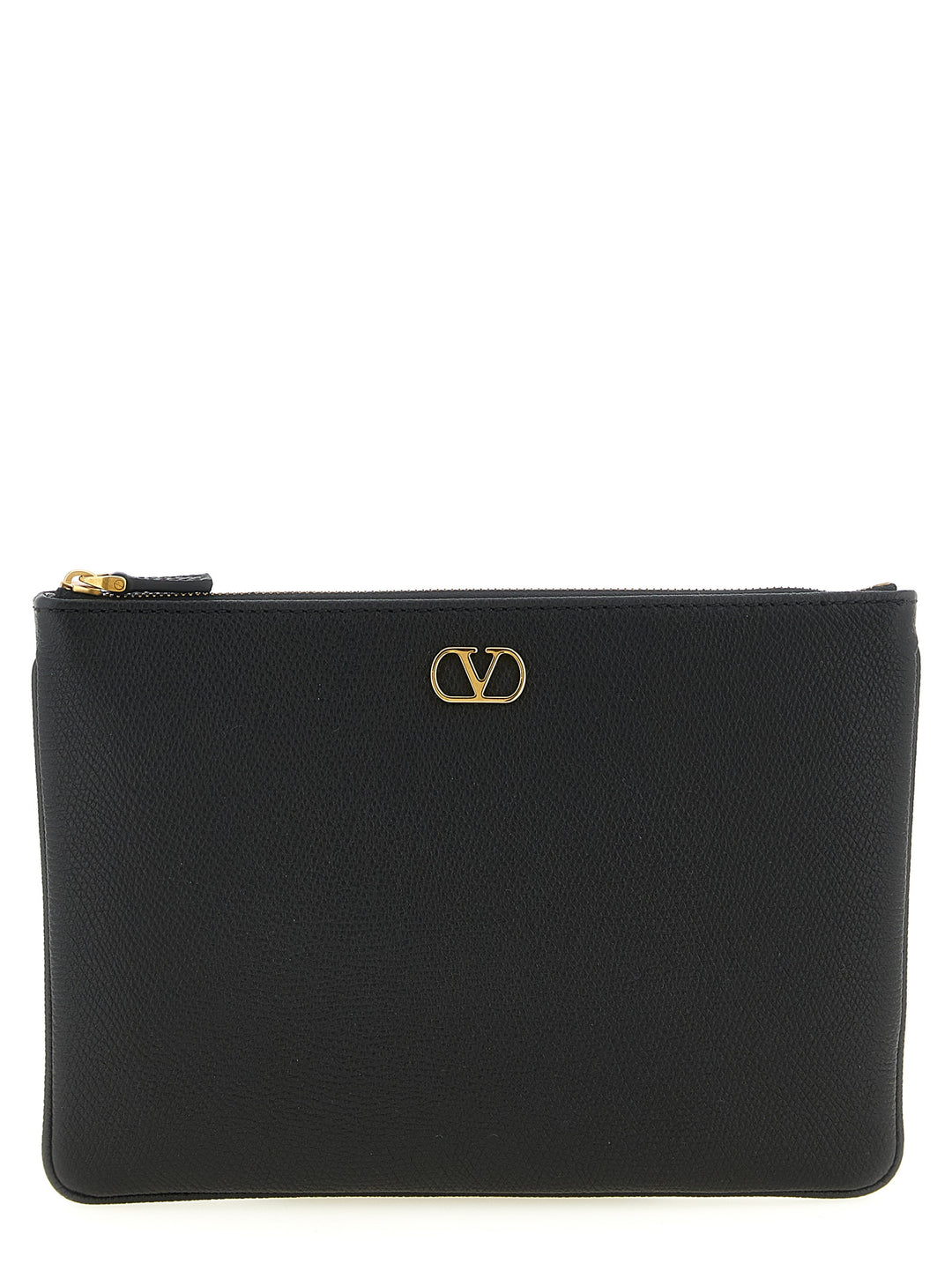 Valentino Garavani Valentino Garavani Vlogo Medium  Bag Clutch - Black | d90630fccfa43323c9d1cf12293ee4f61eb22e88