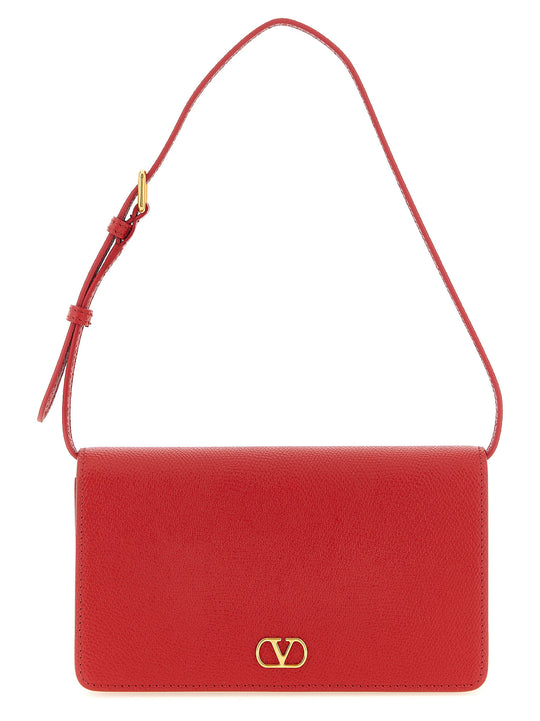 Valentino Garavani Vlogo Signature Shoulder Bag Shoulder Bags Red
