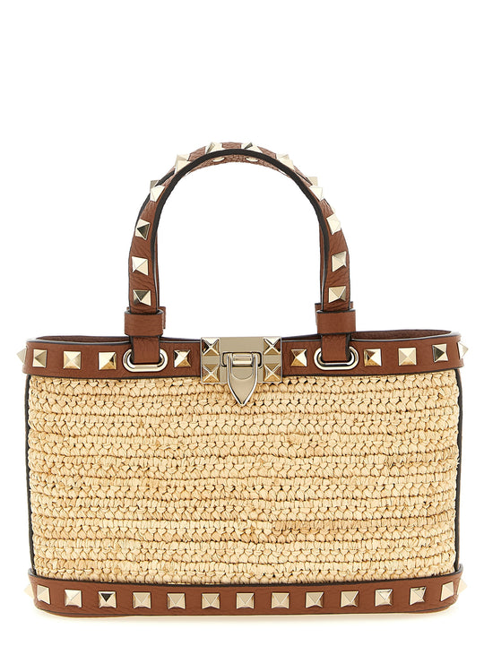 Rockstud Tote Bag Beige