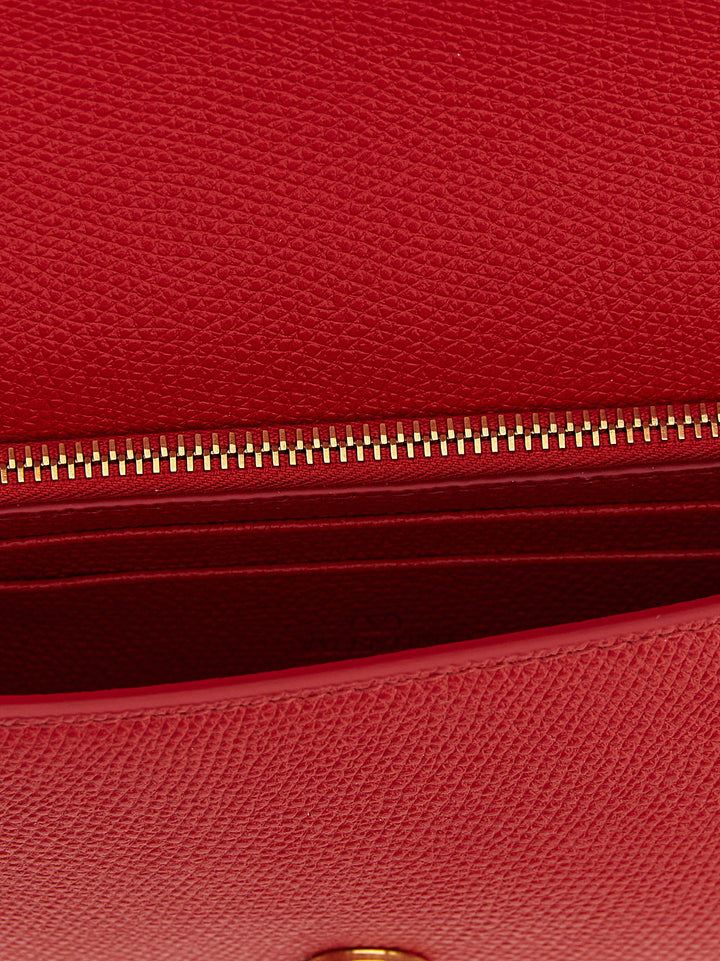 Valentino Garavani Wallet On Chain Valentino Garavani Vlogo Signature Wallets and Card Holders - Red | a72565a8533d40bd73a72407c2d7cf7e60606b6b