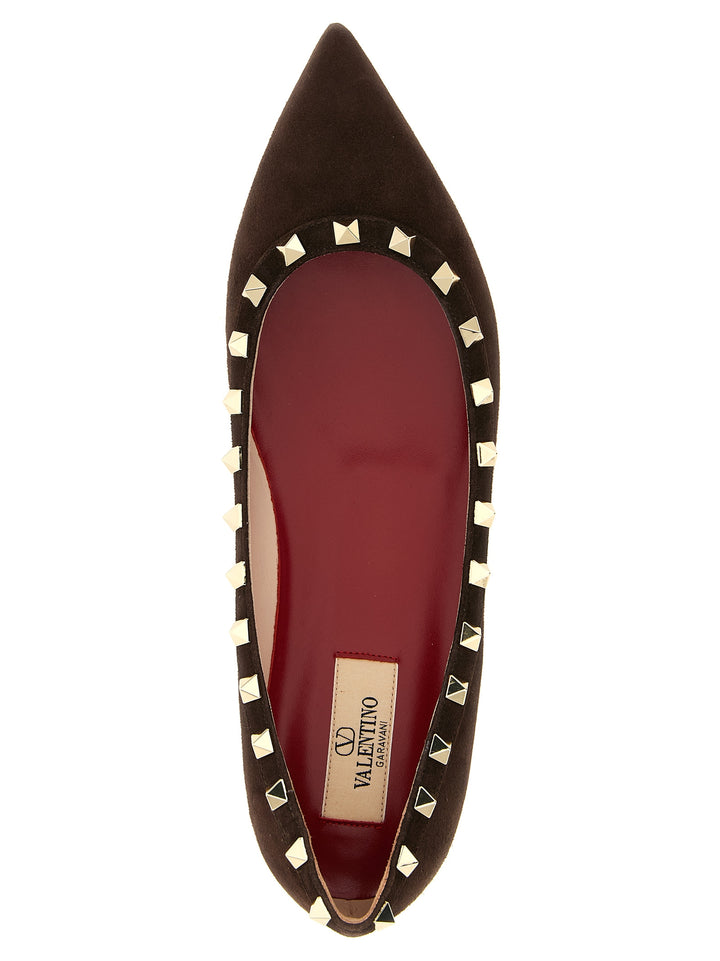 Valentino Garavani Rockstud Flat shoes - Brown | 942e7bef0d9f051be029d5773ba2b91f27ae72f7