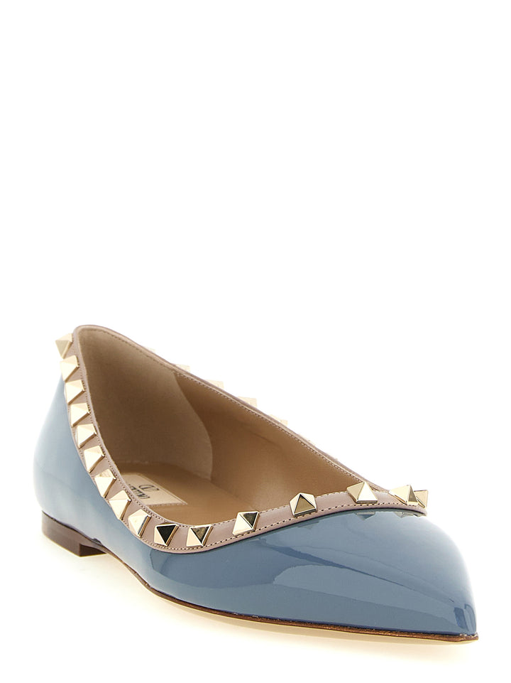 Valentino Garavani Rockstud Flat shoes - Gray | 95dcbecd5f3fe5f59bd596db5e07071d7d841f95