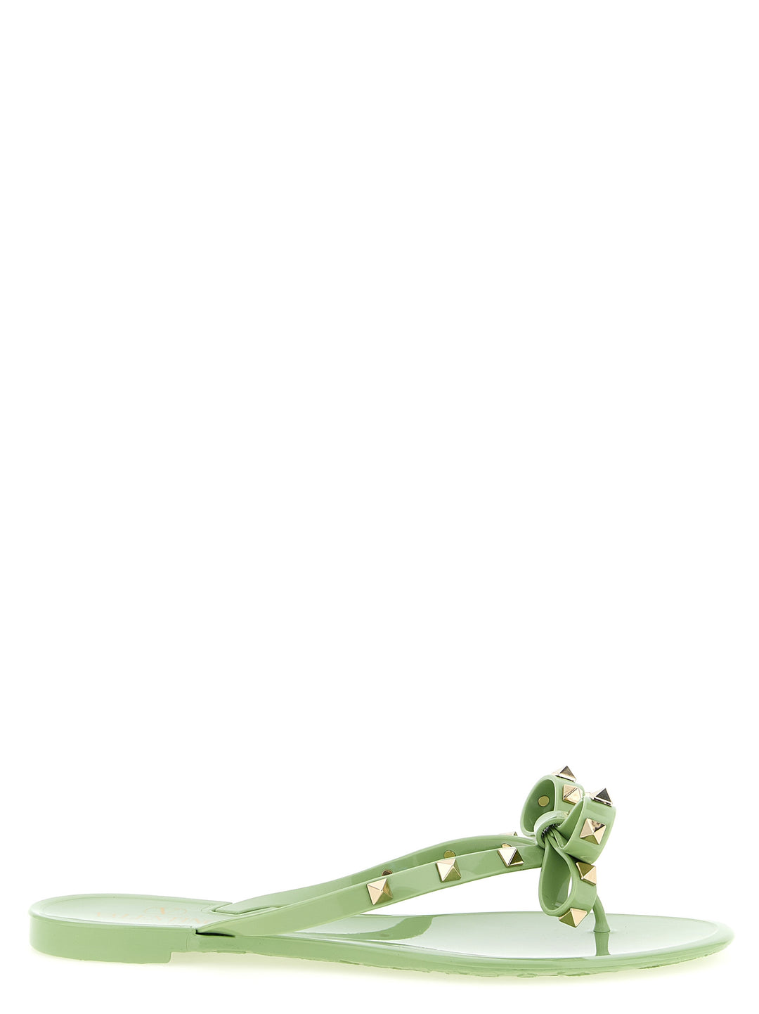Valentino Garavani Pm Thong Rockstud Sandals - Green | 857df9d30fd4319fa90db6dd81bd60ec12b70290