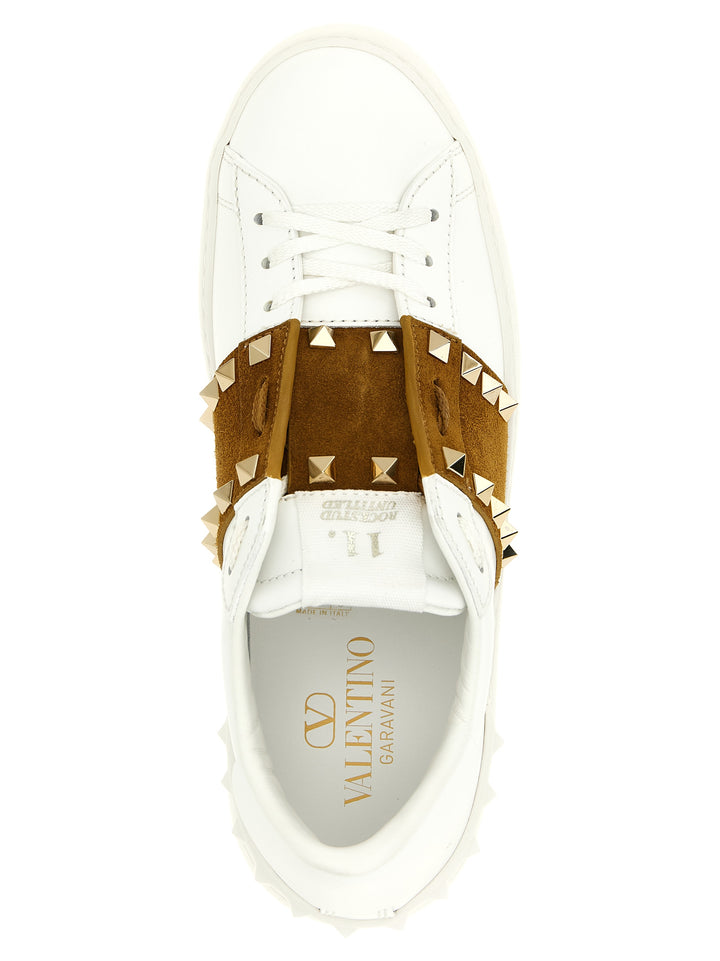 Valentino Garavani Rockstud Untitled Sneakers - Brown | 300fda31f38aa964abc601abef44aad37850799a