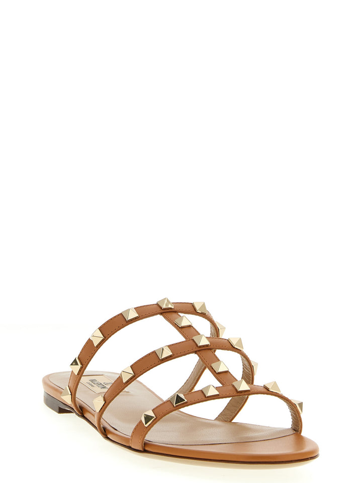 Valentino Garavani Rockstud Sandals - Beige | ce9a021294d4b8589902ad0360bae945fe118fac