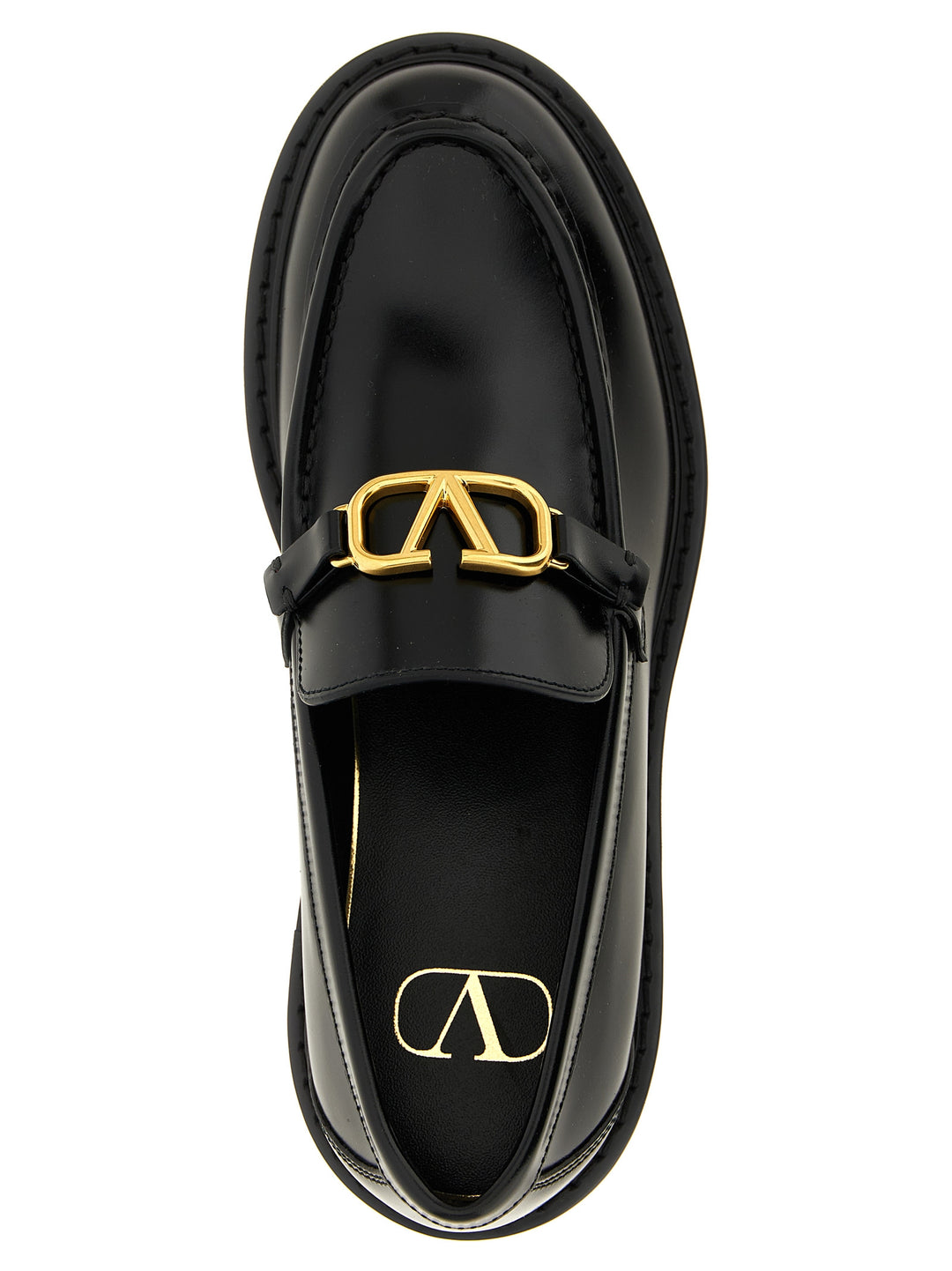 Valentino Garavani Vlogo Signature Loafers - Black | 642b6494672c57753796cba0771d5a4db3890ccb