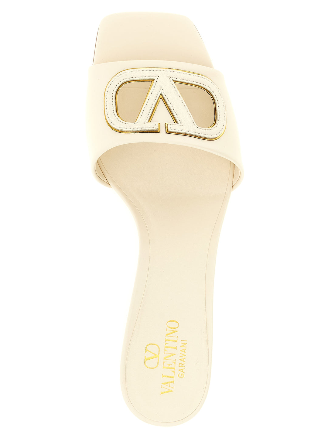 Valentino Garavani Valentino Garavani Vlogo Signature Slides Sandals - White | 5028cedf113d0c87586c1bdb7869f971ce2d79d5