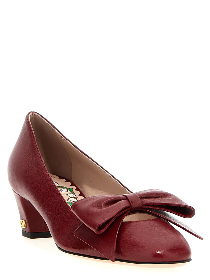 Valentino Garavani Bowow Pumps - Red | 1ff6e0c677cbe73c8dfd11d7da9036f5f050a0dd