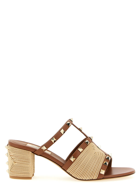 Rockstud Sandals Brown