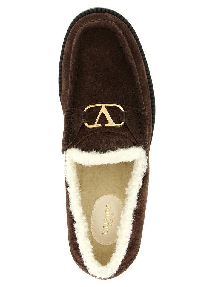 Valentino Garavani Vlogo Signature Loafers - Brown | fc384d1c47a52ed4c6f79b6bd73a691c359fa6eb