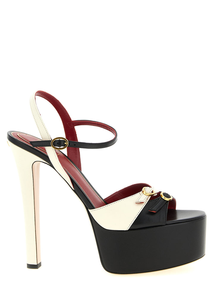 Valentino Garavani Crasher Sandals - White/Black | 27fa142006a84f159cb604438a6058f65b1be46b