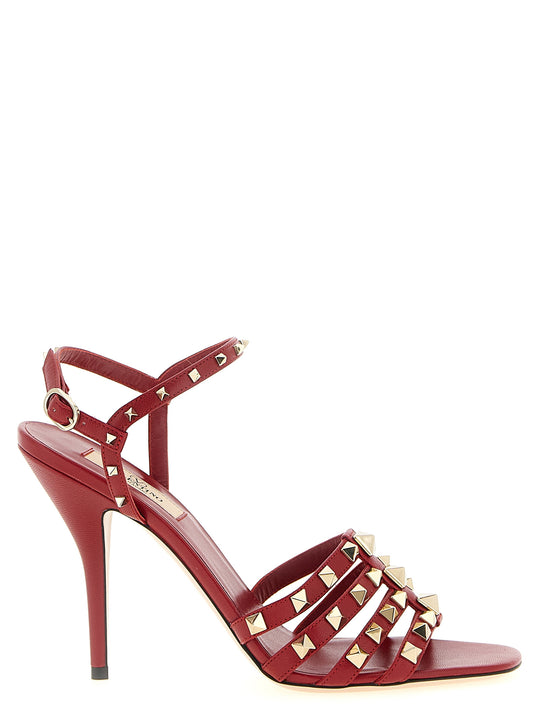 Rockstud Sandals Red