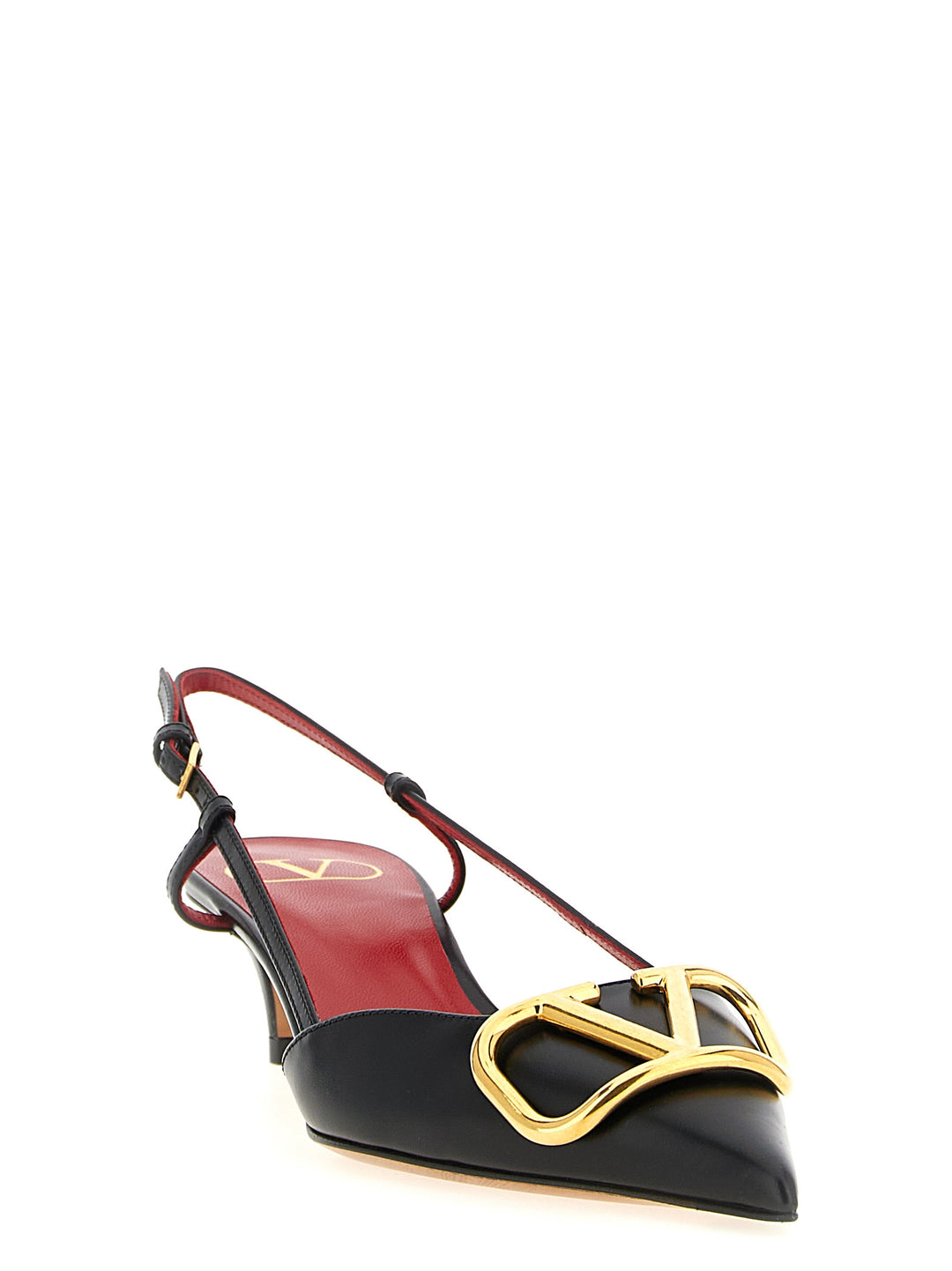 Valentino Garavani Slingback Valentino Garavani Vlogo Signature Pumps - Black | 0177e812901a24235cbe69f0c02d2f4150c996d6