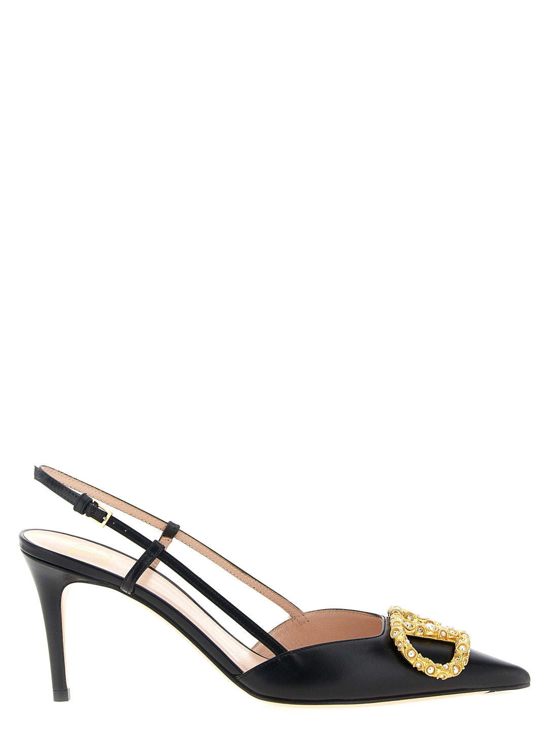 Valentino Garavani Slingback Valentino Garavani Vlogo Signature Pumps - Black | 98600e082d69af7279e75615d77116fa0892635b