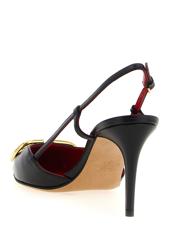 Valentino Garavani Vlogo Signature Pumps - Black | e4c62243f2c977733d5a97ed01eb5b8b433bcc94