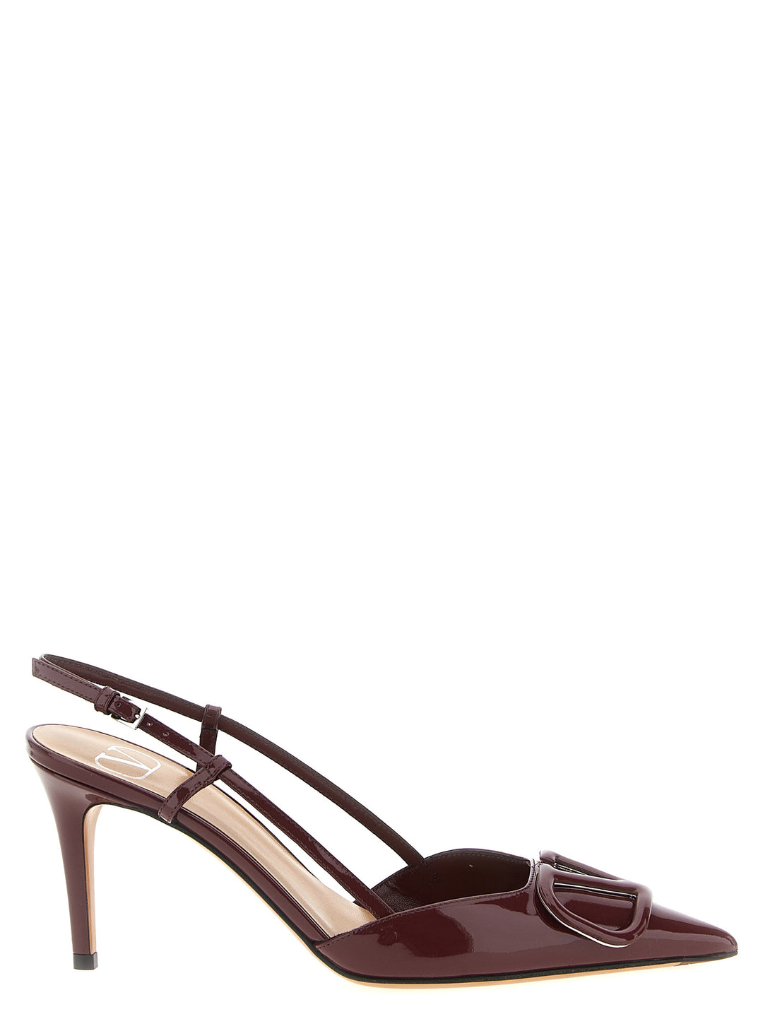 Valentino Garavani Slingback Valentino Garavani Vlogo Signature Pumps - Bordeaux | 8b96ba2e06465580d038595ccbe0bb70e5b9e962