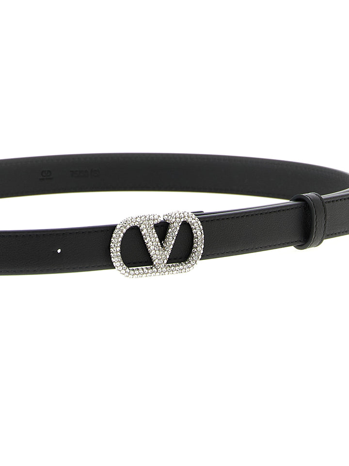 Valentino Garavani Valentino Garavani Vlogo Signature Belt Belts - Black | e984a1c1bf707adbdcd789e2cfee59a20648b78b