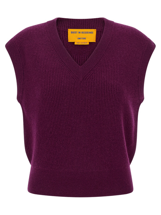 Rib Gilet Purple