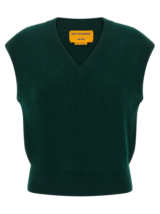 Rib Gilet Green