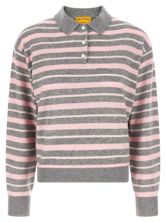 Clloegiate Stripe Polo Sweaters And Cardigans Multicolor