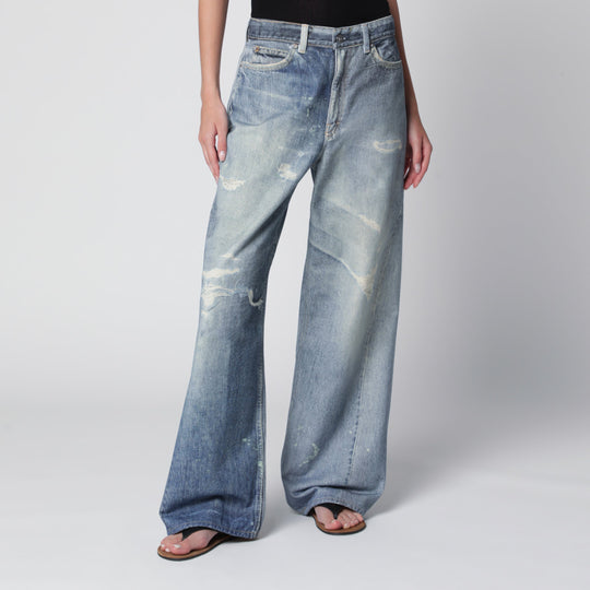 Full Cut Digital Denim Print Jeans