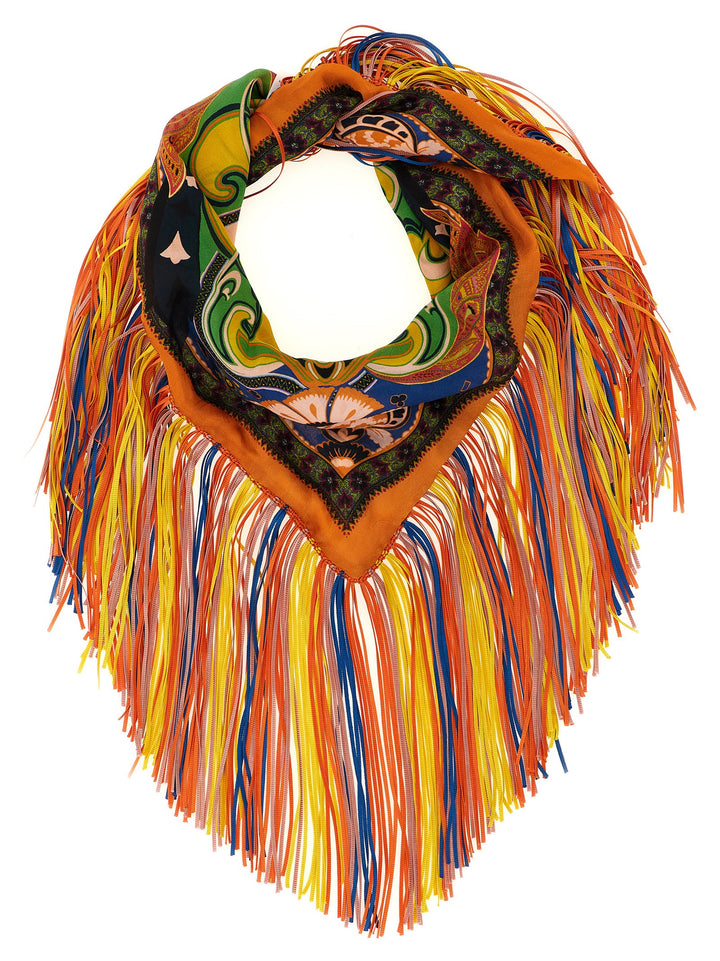 Etro Fringed Scarf Scarves and Foulards - Multicolor | 3e2951e36a653fa7415c143a147fc50ebcdc9983