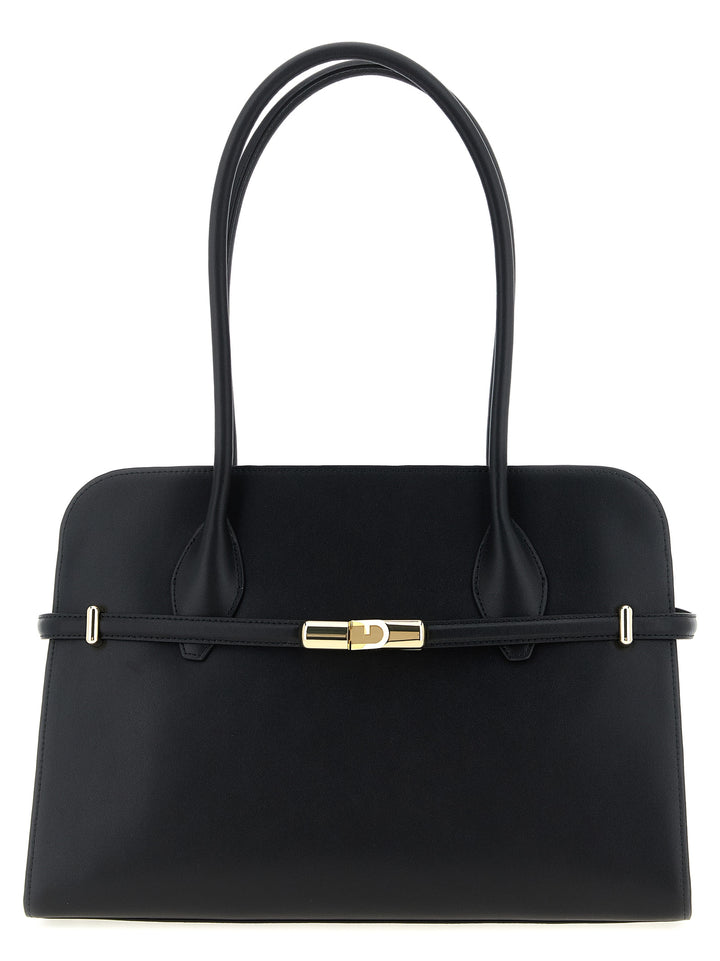 Furla Furla Goccia Dome L Shoulder Bags - Black | ecc9403af266eb1b3cf143df216ace345d8cc133