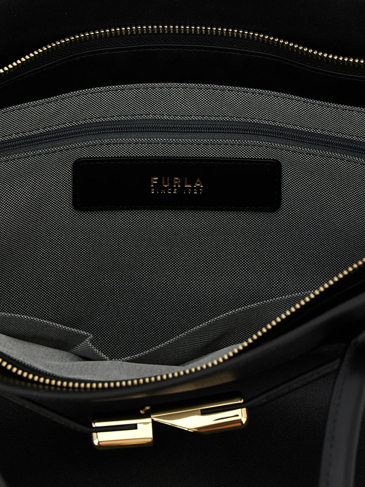 Furla Furla Goccia Dome L Shoulder Bags - Black | 20ebbc4c43e30e9d64550ec9fd618c67f991adfd