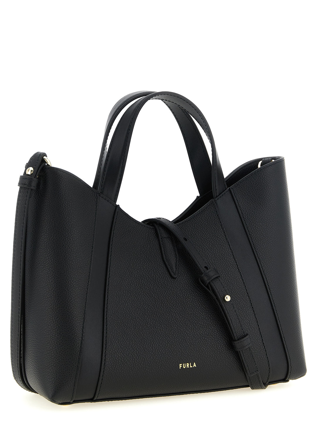 Furla Furla Goccia S Tote Bag - Black | 72f7d8ccdef121a733f37455e93ee089c6605197