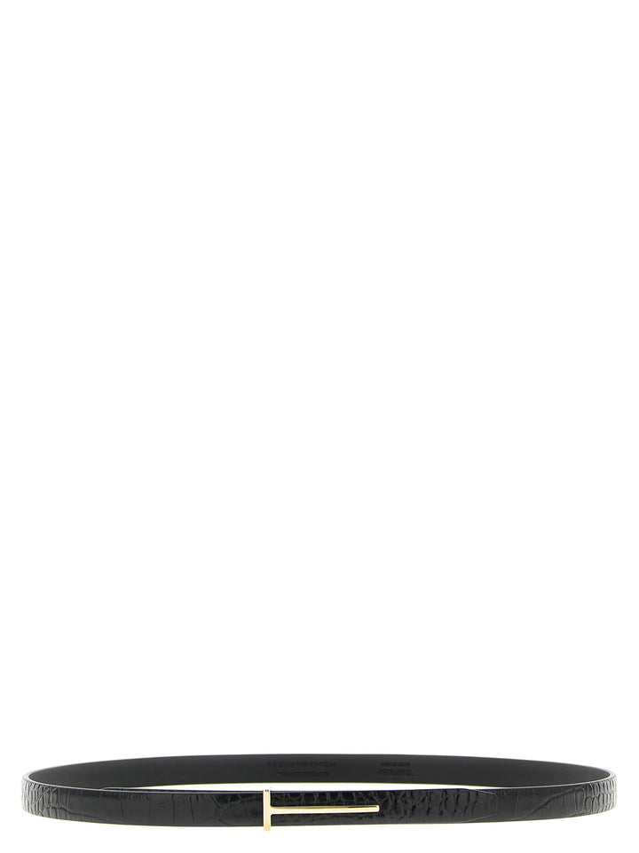 Tom Ford Crocodile Belt Belts - Black | afd35c32b6d33125c47d463aaf1647eca486e053