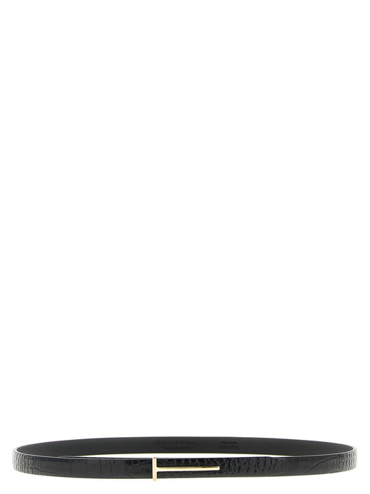 Crocodile Belt Belts Black