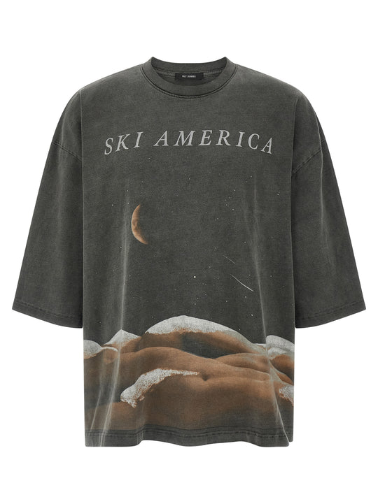 Ski America T-Shirt Gray