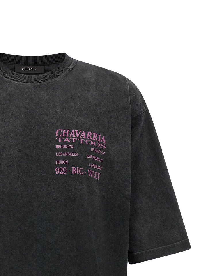Willy Chavarria Willy Tattoo - Buffalo Tee T-shirt - Black | 81265f05fc8b513b1cfcbeab7d305cd1ef1a391e