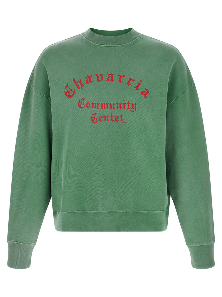 Willy Chavarria Chavarria Community Center - Hooligan Sweatshirt - Green | 22699eb982f3663194cc5d95342d362f0778dc75