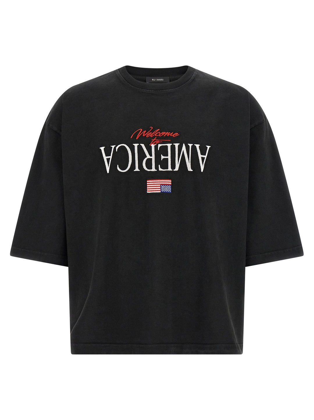 Willy Chavarria Welcome To America- Buffalo T-shirt - Black | 2ede1a4fc075b66d611c15fb305d437e42926c12