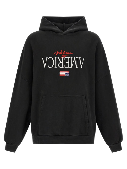 Welcome To America-Hooligan Sweatshirt Black