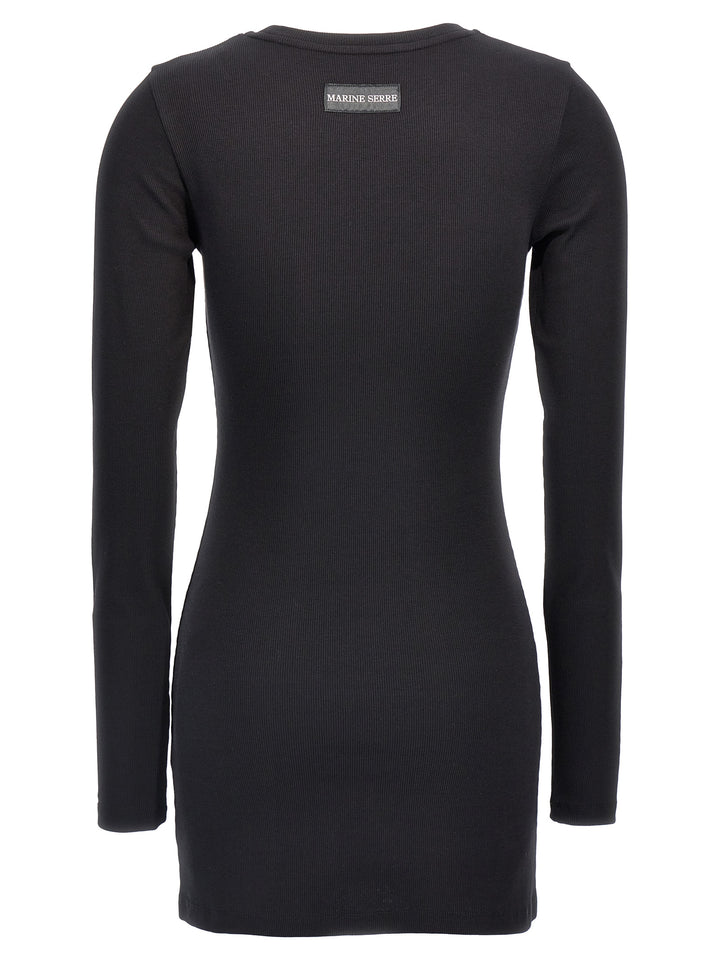 Marine Serre Moon Logo Dresses - Black | 66aea1d09a1f306920dd73700fb976d2cb100f88