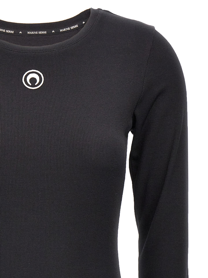 Marine Serre Moon Logo Dresses - Black | 1c6c82a9300b0613d107b6a4f01417f48d5d2019