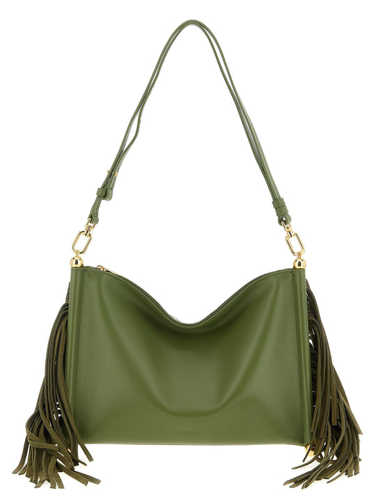 Furla Sfera Soft Shoulder Bags Green