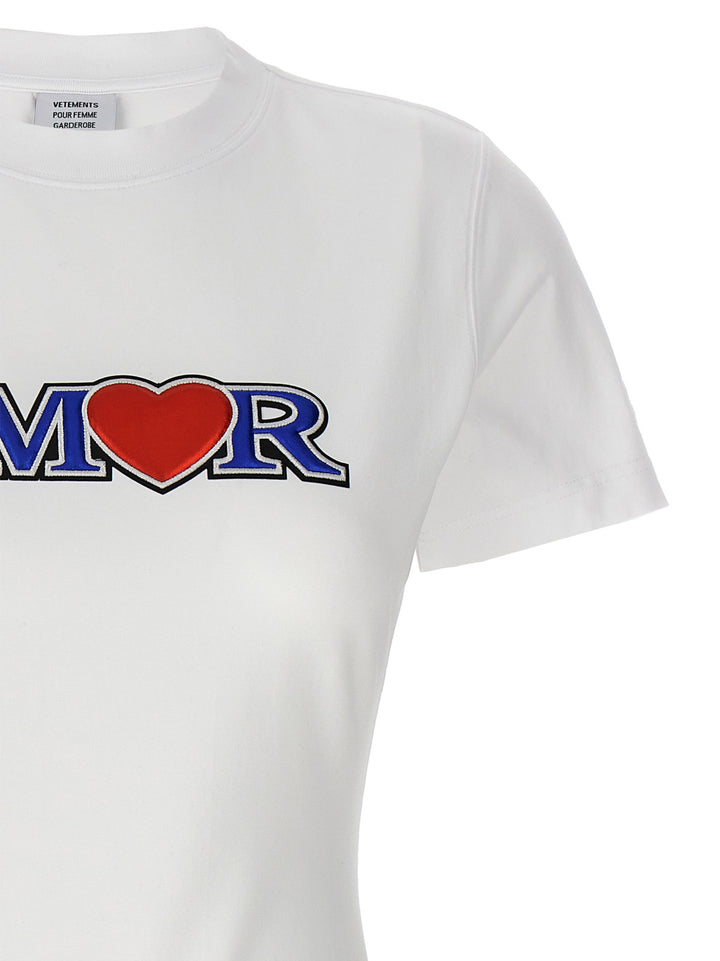 Vetements Amor T-shirt - White | 848f9f42d4eee8f975a753856559ae2040f896cc