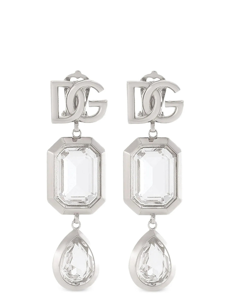 Dolce & Gabbana Pendant Earrings With Crystals Jewelry - Silver | a25a2239ad285e180fb95d22d58c5d260f385179