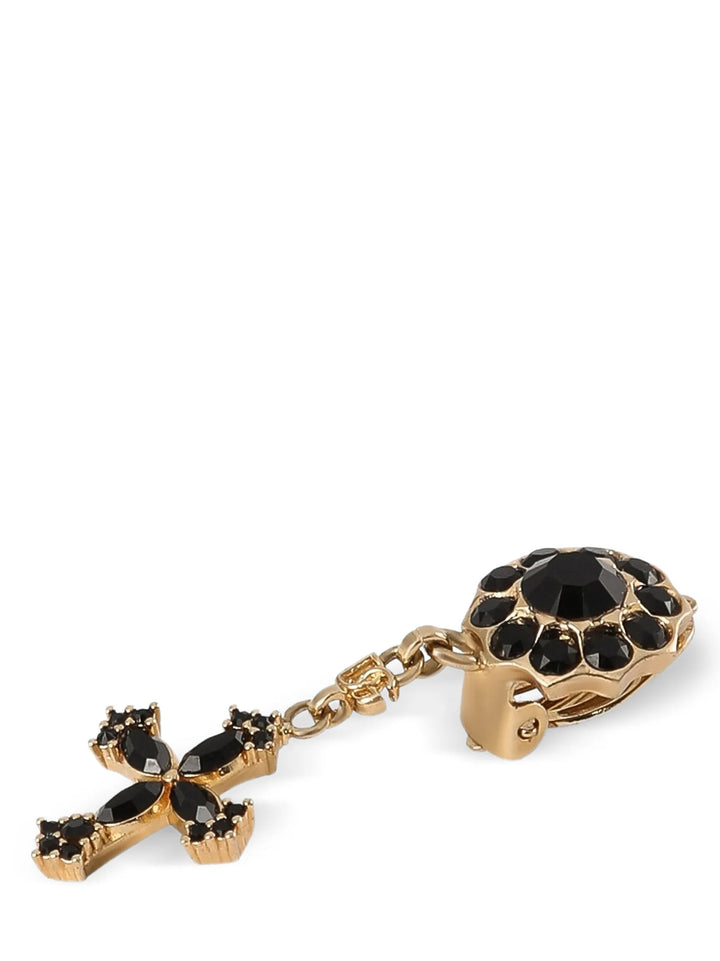 Dolce & Gabbana Cross Pendant Earrings Jewelry - Black | 8408699d0c5c9c8aa3162cb40678493c53e9b88a