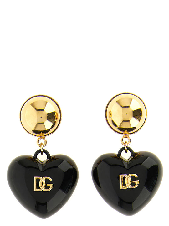Dg Heart Earrings Jewelry Black
