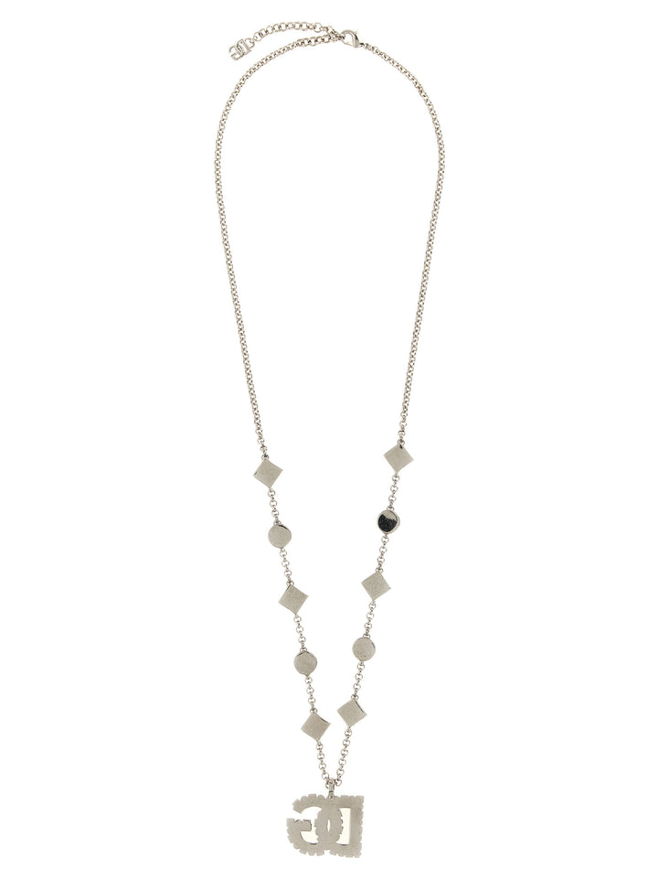 Dolce & Gabbana Dg Pendant Necklace Jewelry - Silver | 82788820608d281f0a1bd97a0e8a88016c59e7d3