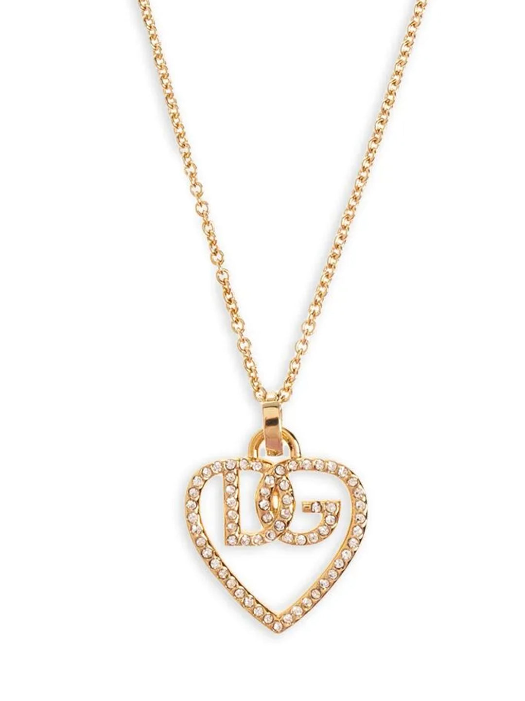 Dolce & Gabbana Strass Logo Necklace Jewelry - Gold | 22982493e6f060159ff1f53f445ddd00e2a74837
