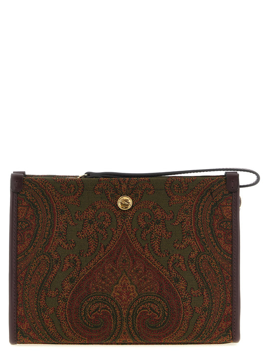 Medium Jacquard Pouch Clutch Multicolor